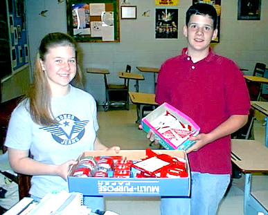 Students with labels